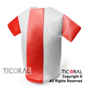 SOMBRERO CAMISETA BLANCO Y ROJO X 1